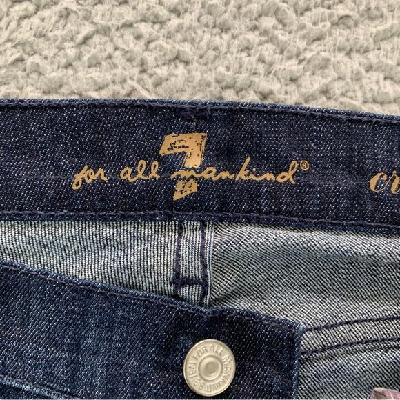 7 For All Mankind Crop Dojo Flare Women's Jeans Made in U.S.A  -  Size: 28 - Picture 13 of 16